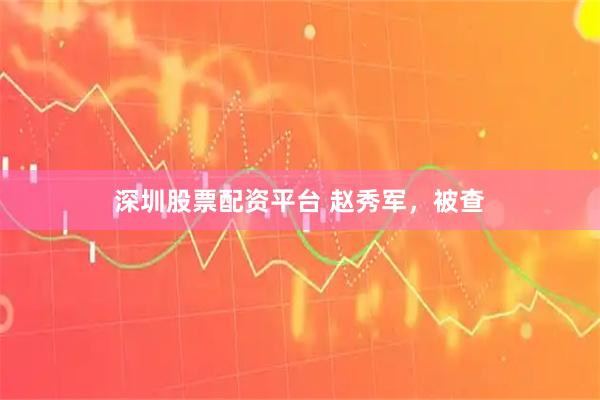 深圳股票配资平台 赵秀军，被查