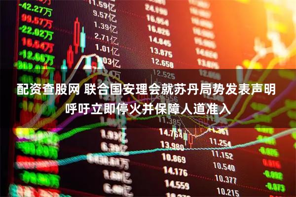 配资查股网 联合国安理会就苏丹局势发表声明 呼吁立即停火并保障人道准入