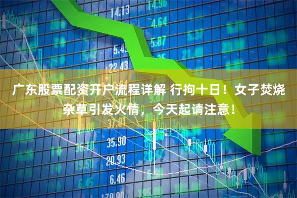 广东股票配资开户流程详解 行拘十日！女子焚烧杂草引发火情，今天起请注意！