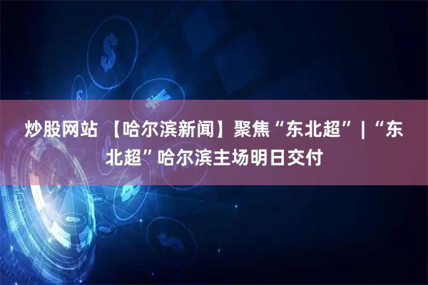 炒股网站 【哈尔滨新闻】聚焦“东北超” | “东北超”哈尔滨主场明日交付